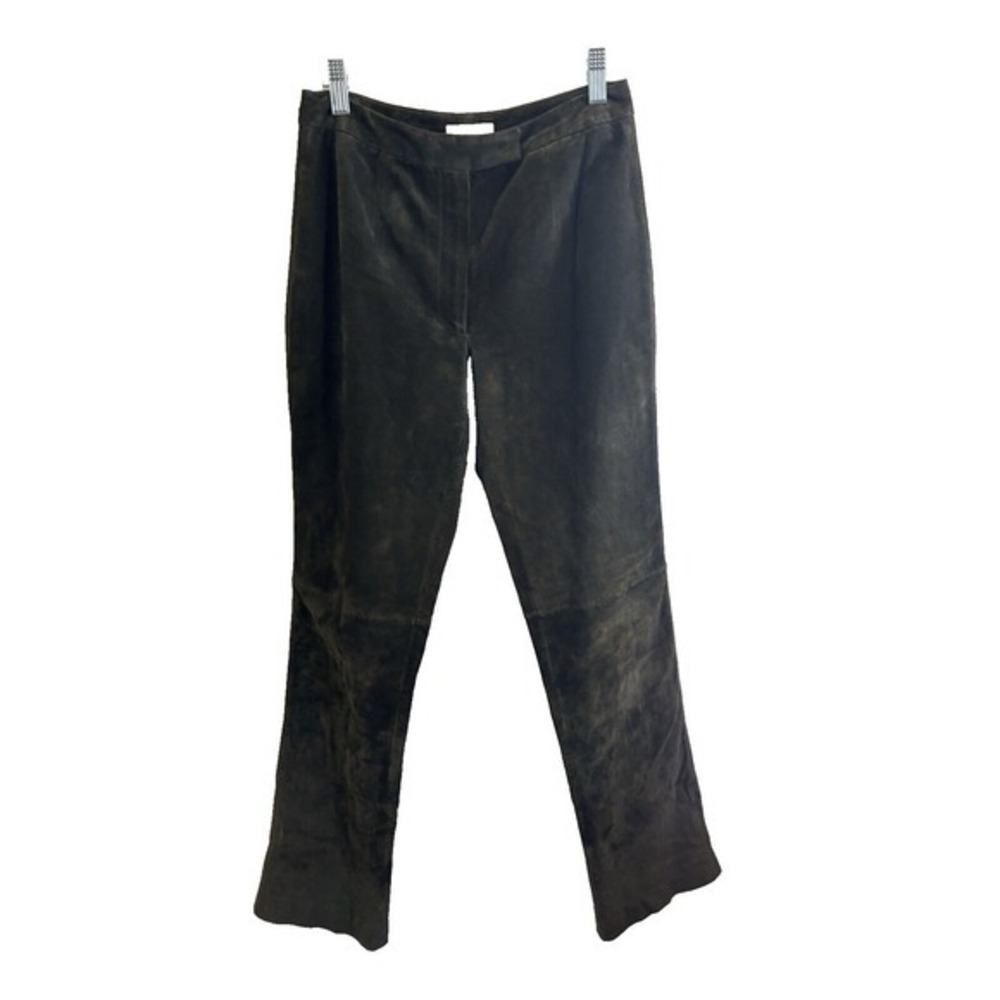 Y2k Olive Green Suede Bootcut Women's Pants Size 2 Petite Forest fairy Gobincore